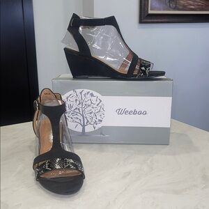 New!! ✨ Women Wedge Strap Sandals Faux Snake Skin- Size 7.5, 8, 8.5, 9 & 10